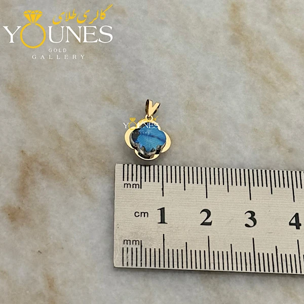 آویز طلا سواروسکی گل آبی